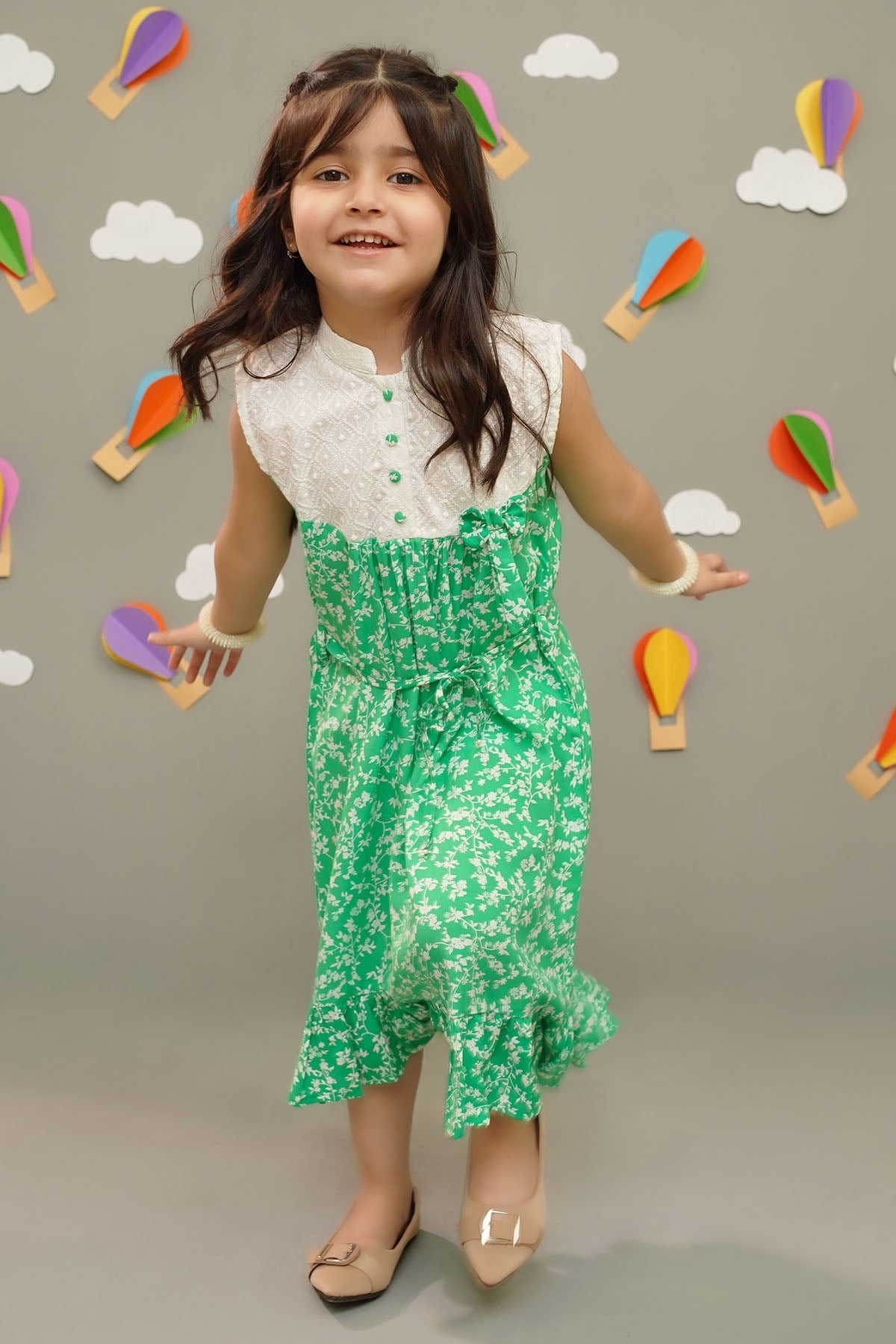 Printed Boski Linen Dress - Wear Ochre