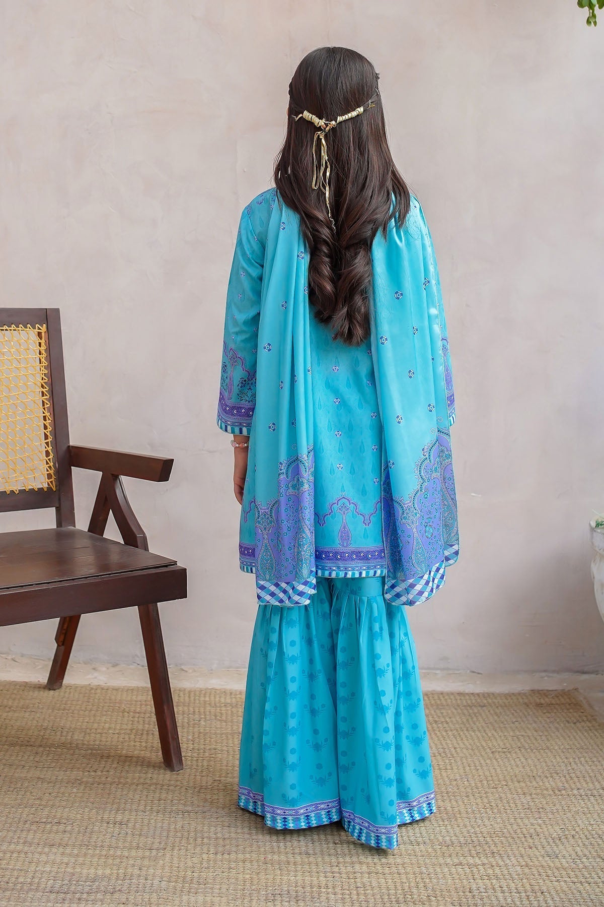 Ochre Clothing Girls Full Suits Swiss Lawn Digital Printed 3 Pc Suit
