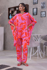 Ochre Clothing Printed Silk Women's 2 Pc Suit