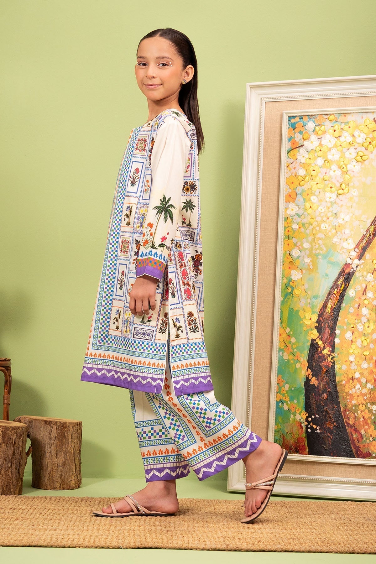 Ochre Clothing Lawn Digital Printed 2 Pc Suit