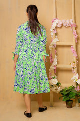 Ochre Clothing Georgette Printed Dress