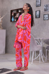 Ochre Clothing Printed Silk Women's 2 Pc Suit