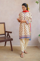 Ochre Clothing Girls Full Suits Swiss Lawn Digital Printed 3 Pc Suit