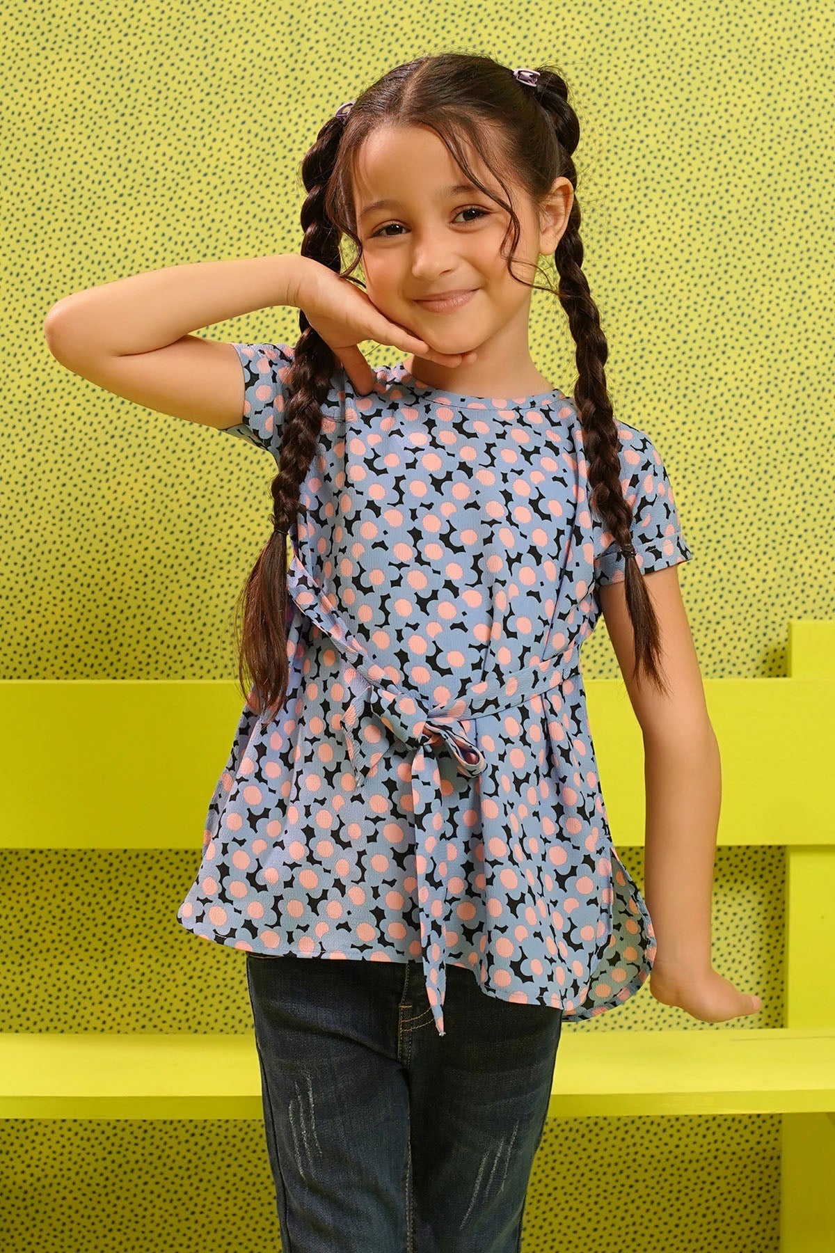 Printed Georgette Top - Wear Ochre