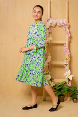 Ochre Clothing Georgette Printed Dress