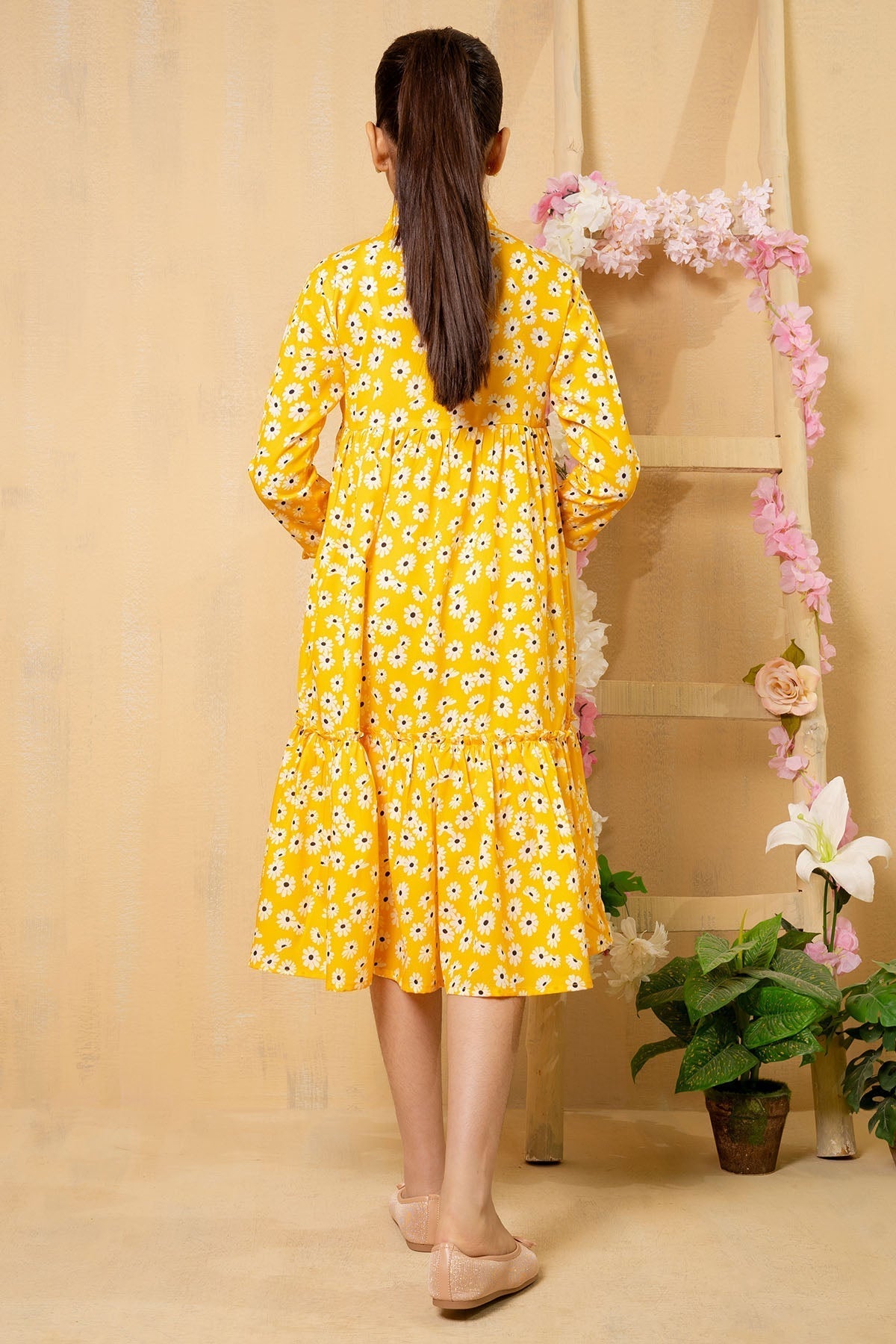 Ochre Clothing Georgette Printed Dress
