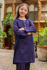 Ochre Clothing Dobby Cotton Embellished 2 Pc Suit