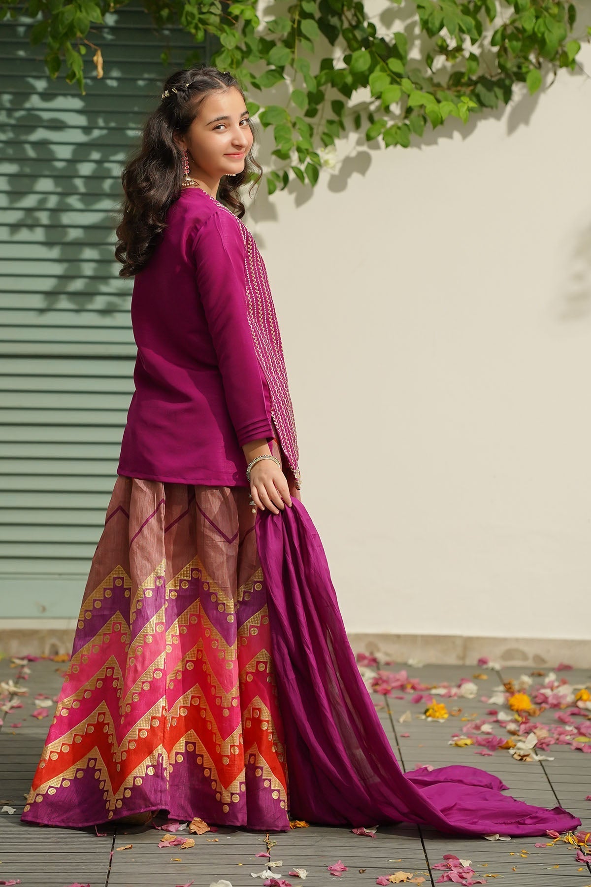 Ochre Clothing Raw Silk Embroidered 3 Pc Suit Collection'2025-MHD-13