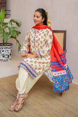 Ochre Clothing Girls Full Suits Swiss Lawn Digital Printed 3 Pc Suit