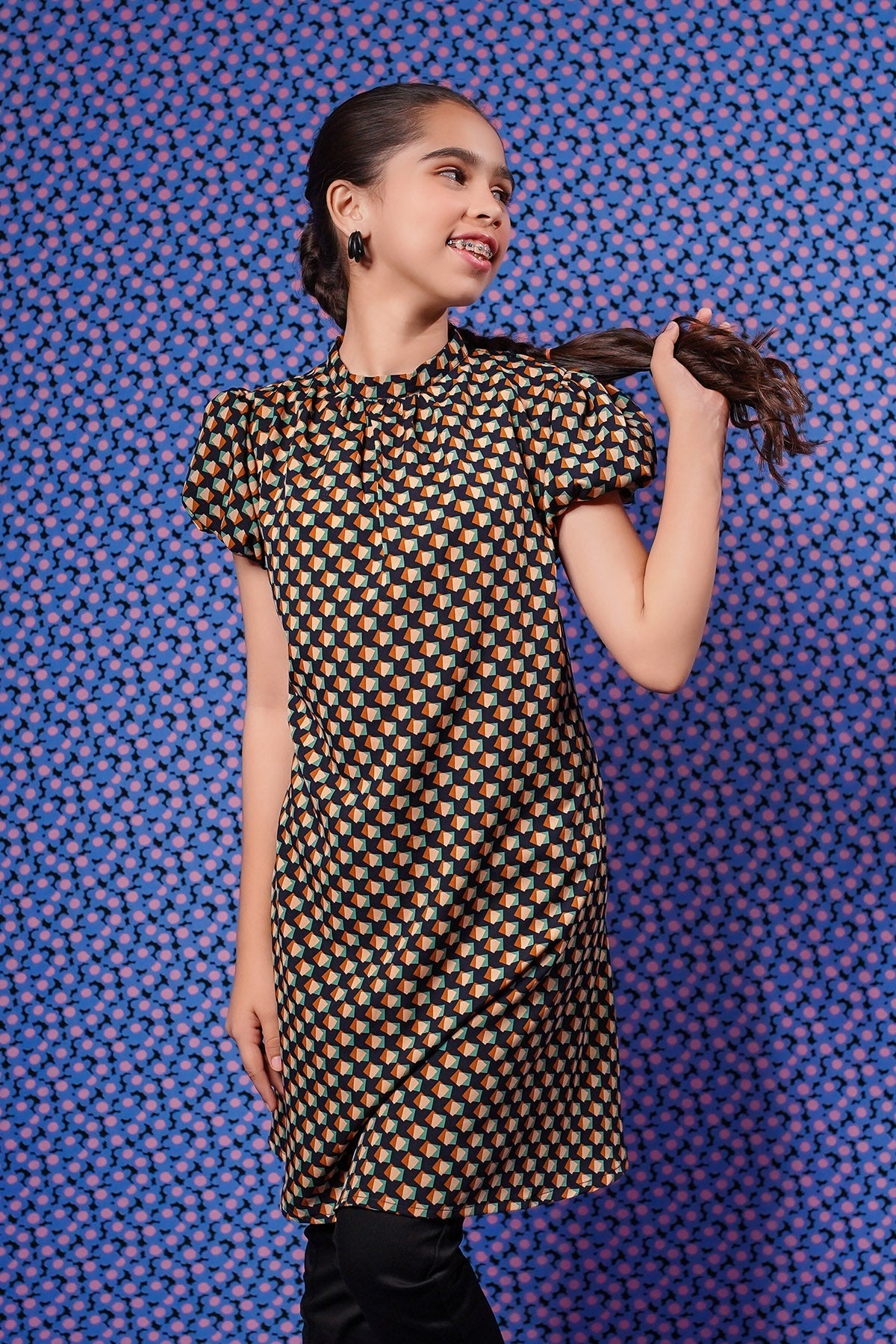 Printed Georgette Top - Wear Ochre