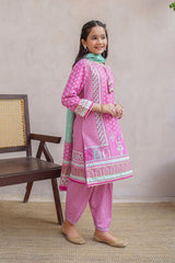 Ochre Clothing Girls Full Suits Swiss Lawn Digital Printed 3 Pc Suit