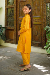 Ochre Clothing Dobby Cotton Embellished 2 Pc Suit