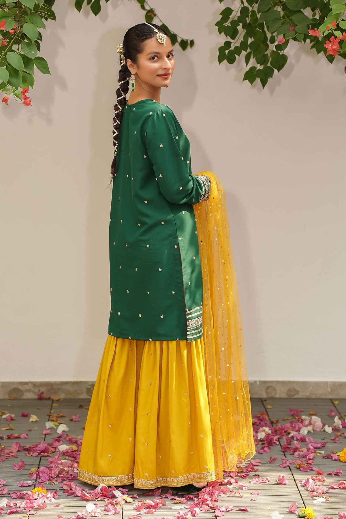 Ochre Clothing Raw Silk Embroidered 3 Pc Suit Collection'2025-MHD-11