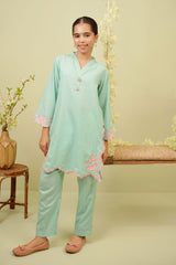Cotton Embroidered 2 Pc Suit - Wear Ochre