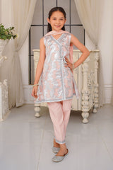 Lorex Organza Embellished 3 Pc Suit - Wear Ochre