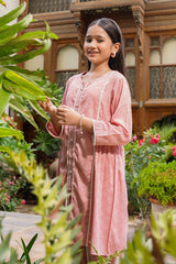 Ochre Clothing Chambray Cotton Embellished 2 Pc Suit