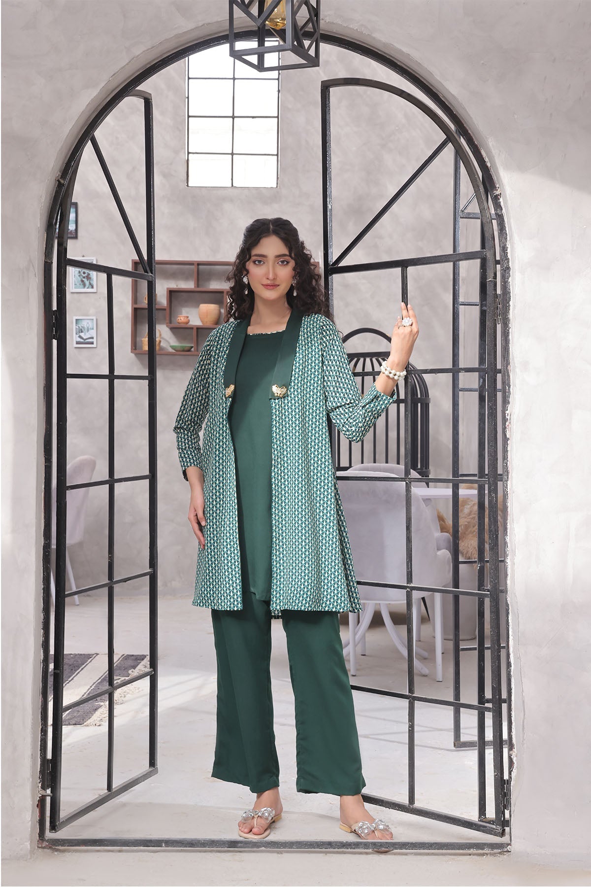 Ochre Clothing Printed Georgette Women's 2 Pc Suit