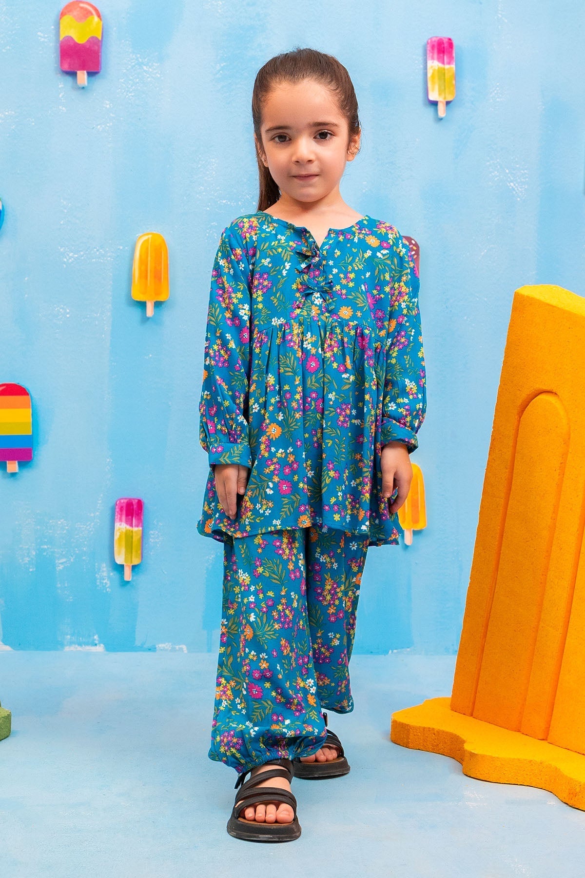 Ochre Clothing Printed Boski Linen 2 Pc Suit