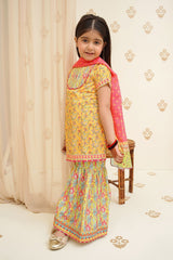 Swiss Lawn Digital Printed 3 Pc Suit - Wear Ochre