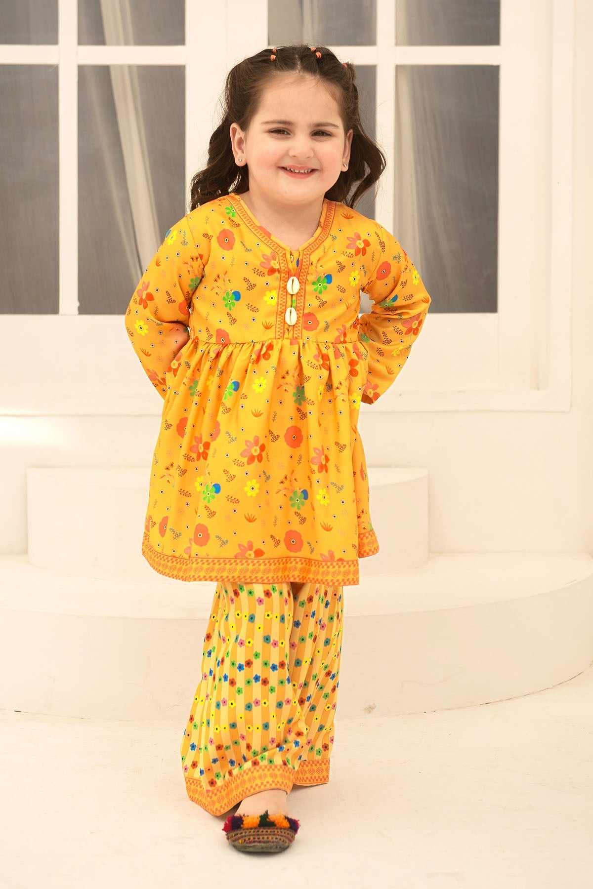 Ochre Clothing Herringbone Digital Printed 2 Pc Suit-INDP-15