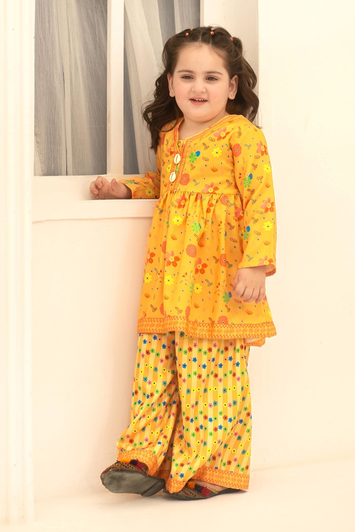 Ochre Clothing Herringbone Digital Printed 2 Pc Suit-INDP-15