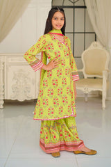 Ochre Clothing Girls Full Suits Swiss Lawn Digital Printed 3 Pc Suit