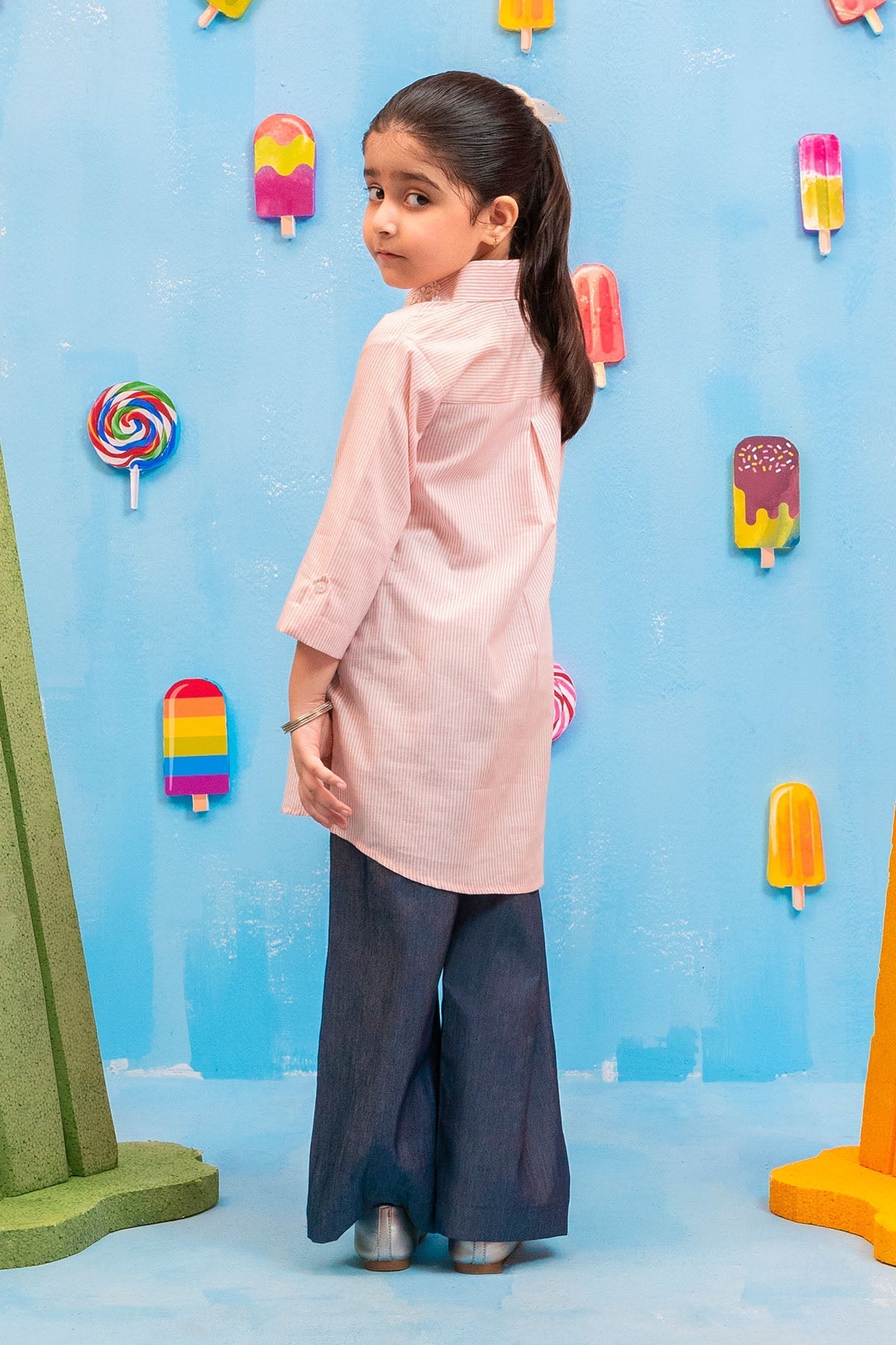Ochre Clothing Pin Stripes Cotton 2 Pc Suit