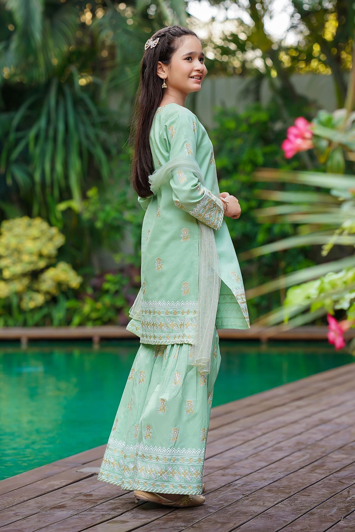 Ochre Clothing Cotton Printed 3 Pc Suit
