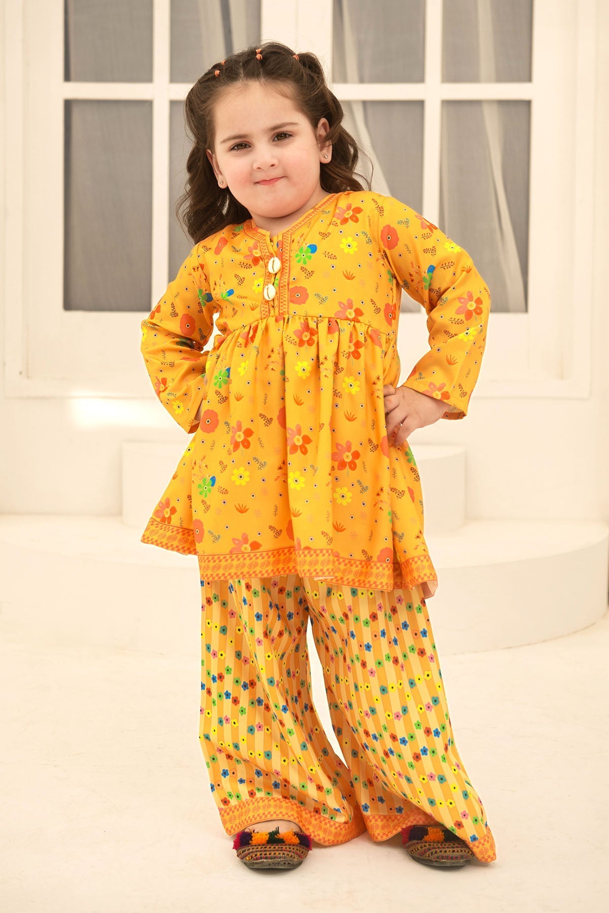 Ochre Clothing Herringbone Digital Printed 2 Pc Suit-INDP-15