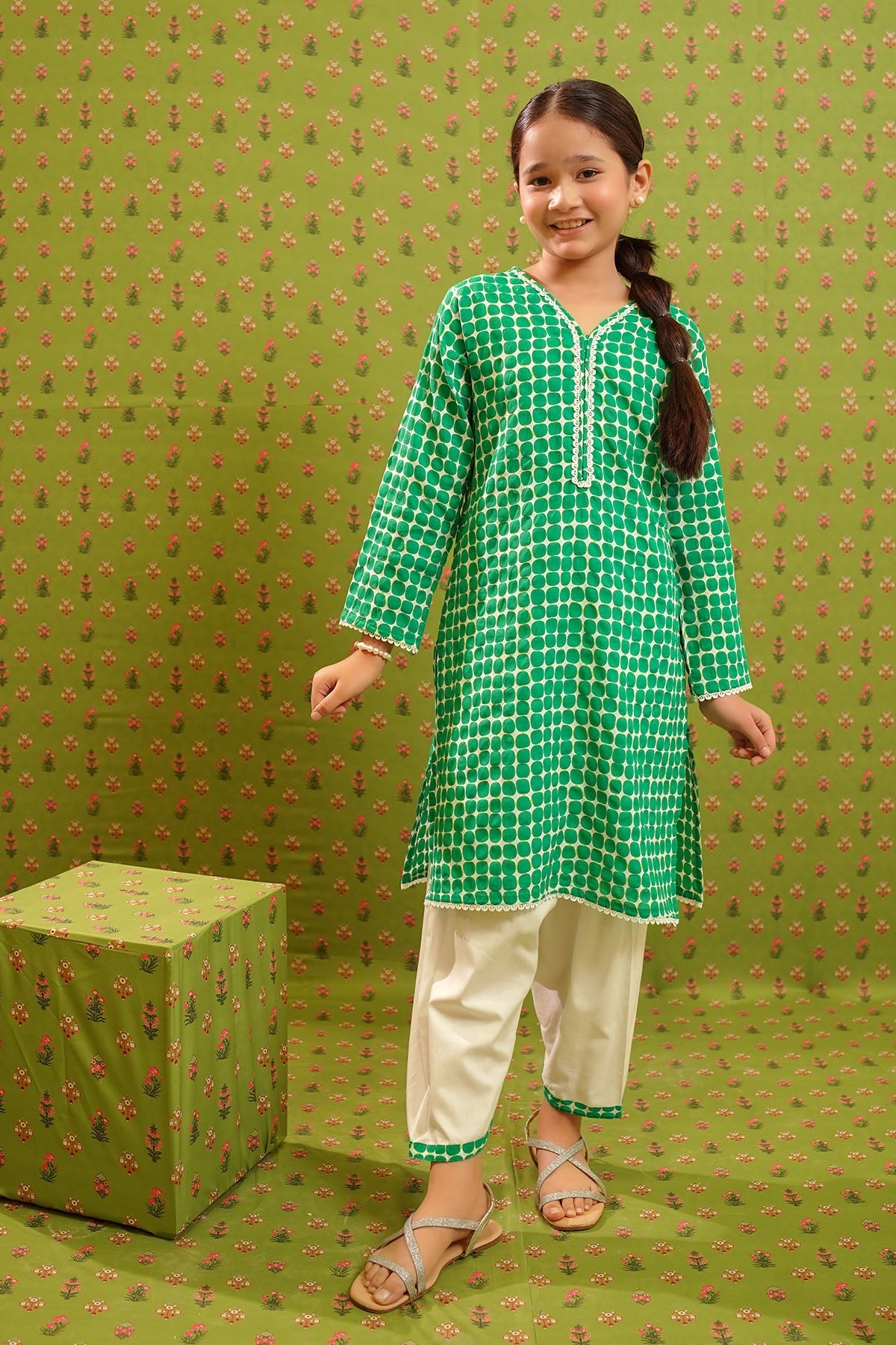 Swiss Lawn Printed 2 Pc Suit - Wear Ochre