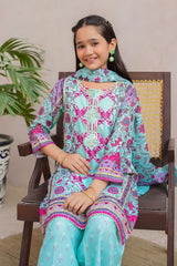 Ochre Clothing Girls Full Suits Swiss Lawn Digital Printed 3 Pc Suit