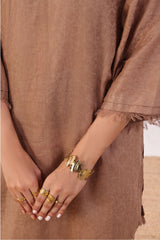 Ochre Clothing Cotton Jacquard Women's 2 Pc Suit