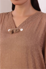 Ochre Clothing Cotton Jacquard Women's 2 Pc Suit