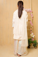 Ochre Clothing Cotton Silk Hand Adda Work 3 Pc Suit