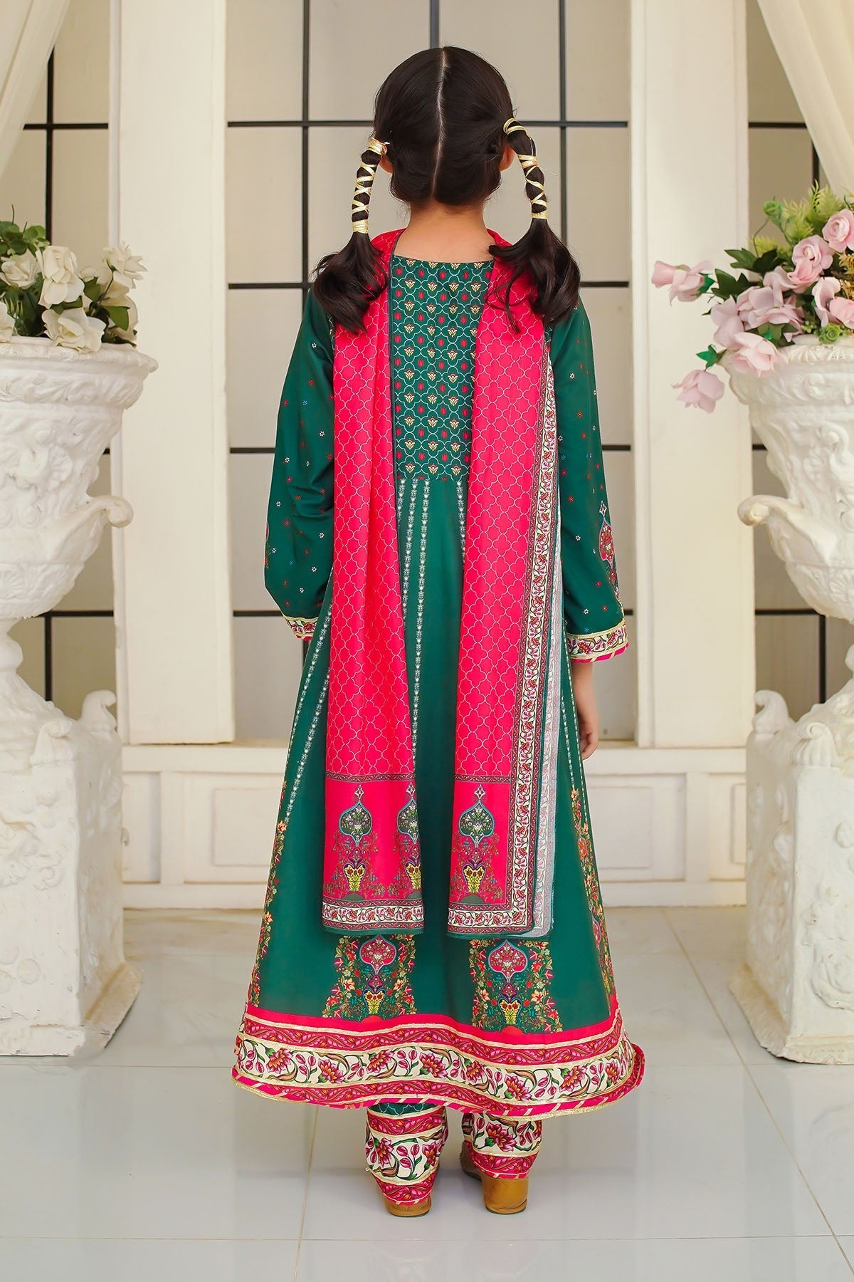 Ochre Clothing Girls Full Suits Swiss Lawn Digital Printed 3 Pc Suit