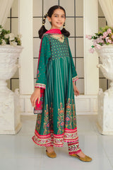 Ochre Clothing Girls Full Suits Swiss Lawn Digital Printed 3 Pc Suit