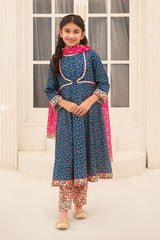 Ochre Clothing Herringbone Digital Printed 3 Pc Suit-COR-125