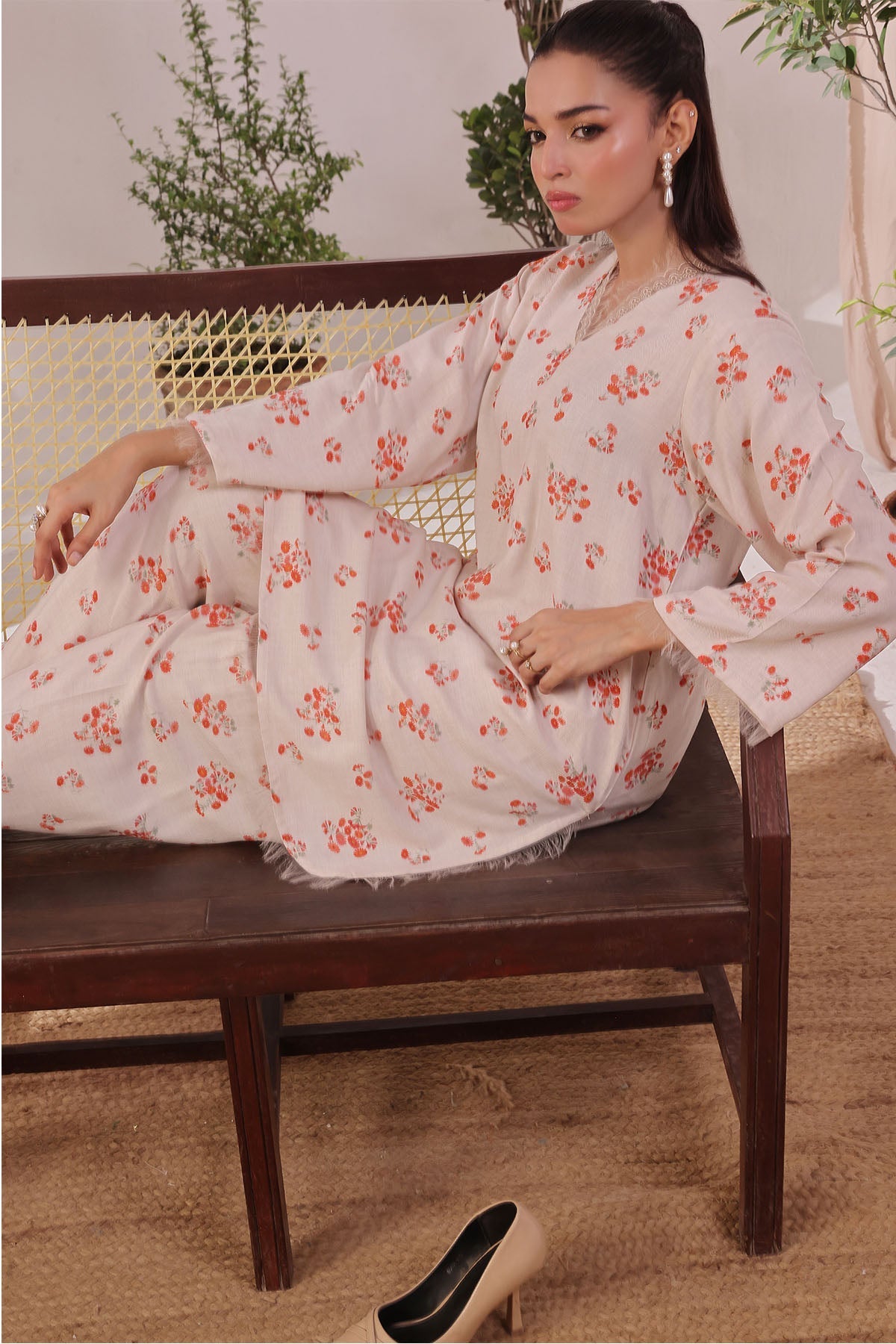 Ochre Clothing Chambray Cotton Women's 2 Pc Suit