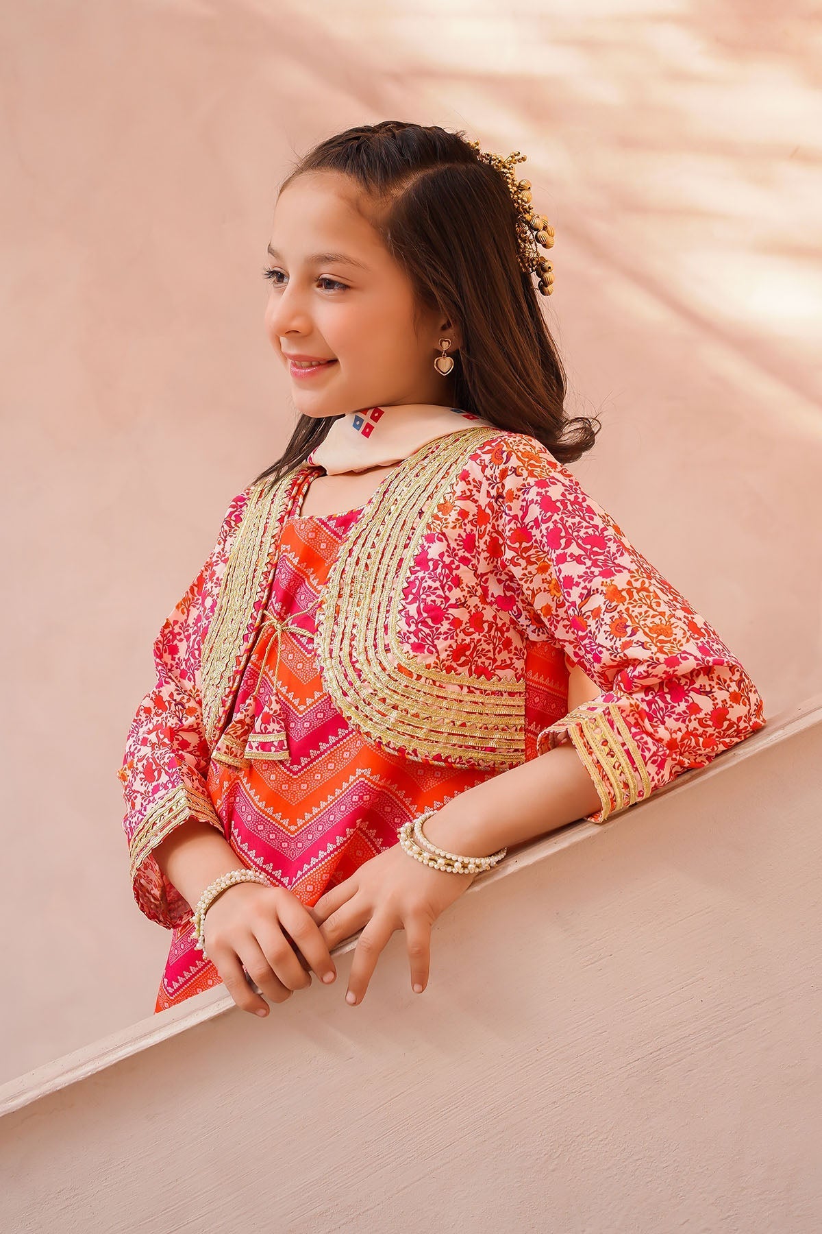 Ochre Clothing Toddlers Eastern Swiss Lawn Digital Printed 3 Pc Suit