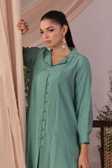 Ochre Clothing Slub Cotton Women's 2 Pc Suit