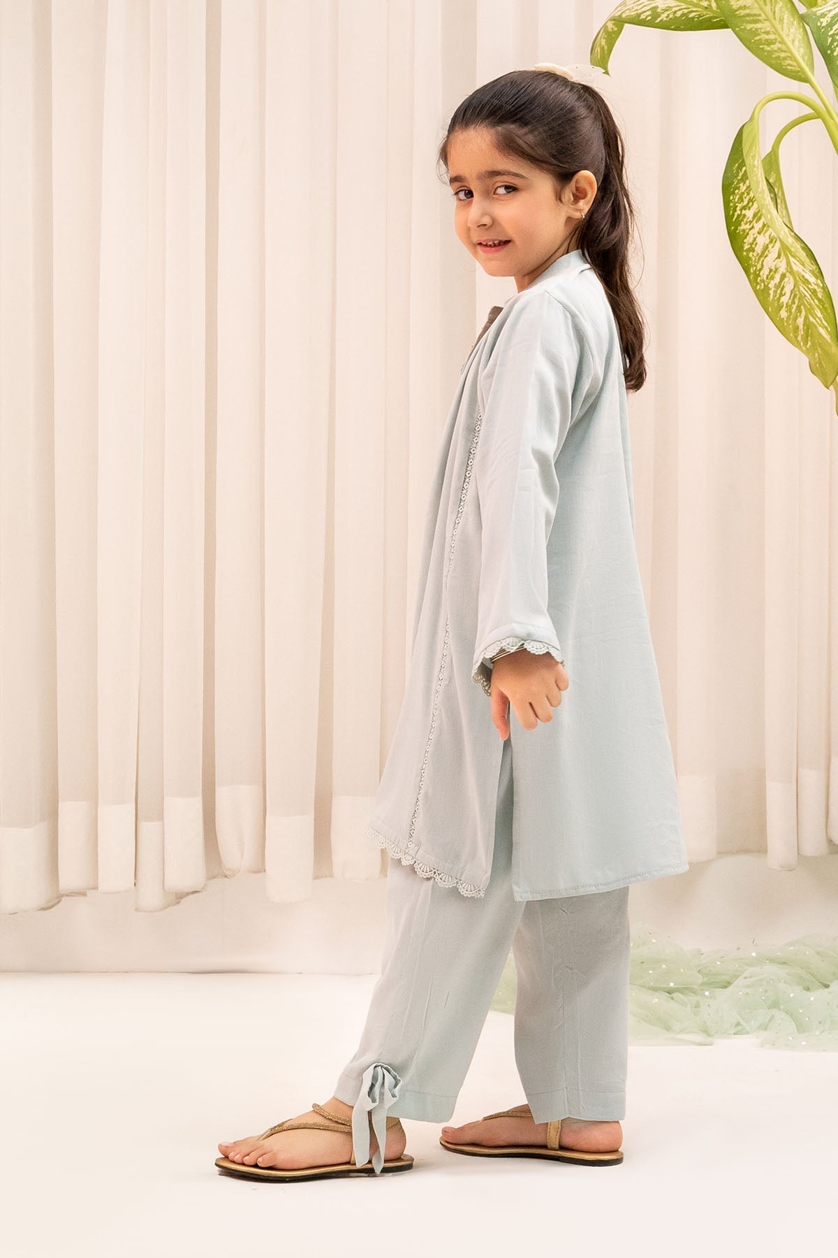 Ochre Clothing Chambray Cotton 2 Pc Suit