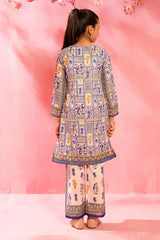 Ochre Clothing Girls Co-ords Swiss Lawn Digital Printed 2 Pc Suit