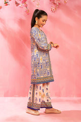 Ochre Clothing Girls Co-ords Swiss Lawn Digital Printed 2 Pc Suit