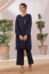 Ochre Clothing Chambray Cotton Women's 2 Pc Suit