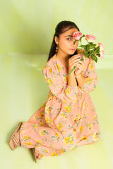 Ochre Clothing Western Tops Printed Georgette Full Length Dress