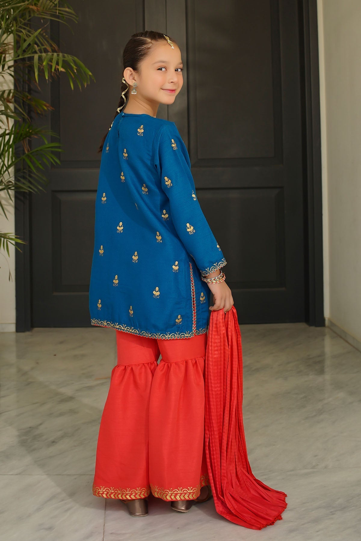 Ochre Clothing Raw Silk Printed 3 Pc Suit Collection'2025