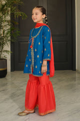 Ochre Clothing Raw Silk Printed 3 Pc Suit Collection'2025