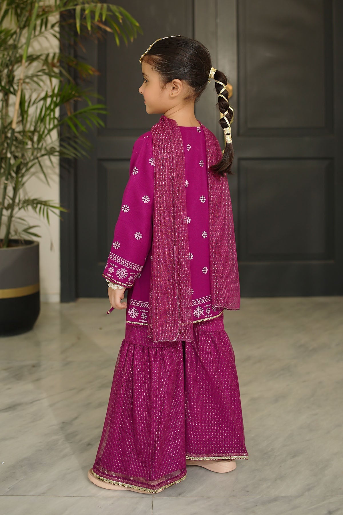 Ochre Clothing Raw Silk Printed 3 Pc Suit Collection'2025