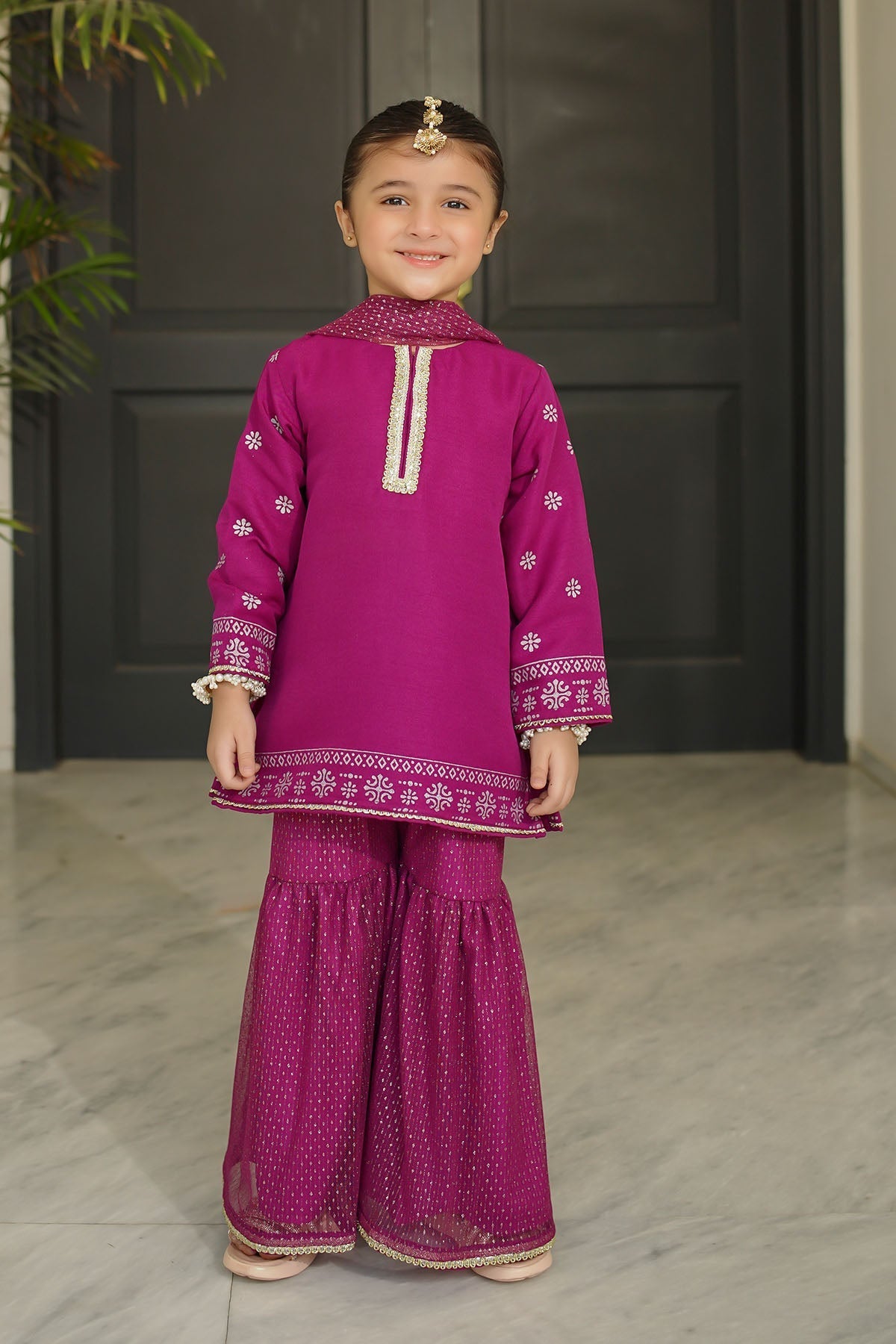 Ochre Clothing Raw Silk Printed 3 Pc Suit Collection'2025