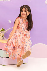Ochre Clothing Printed Chiffon Dress